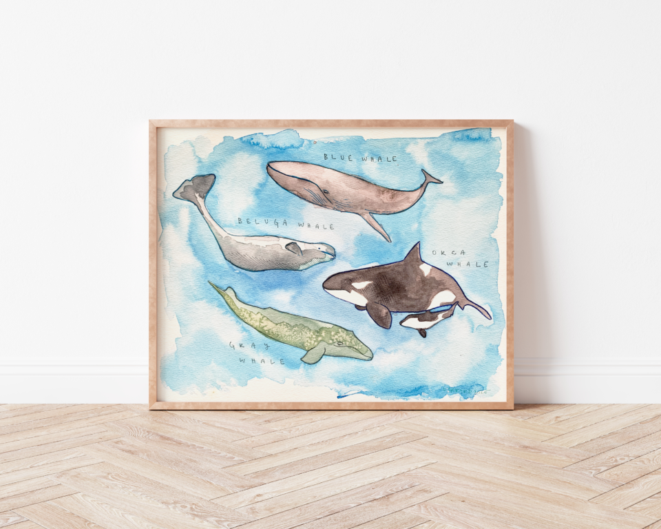 painting of whales
