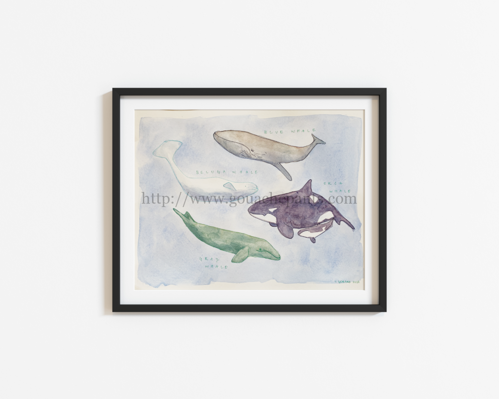 painting of whales